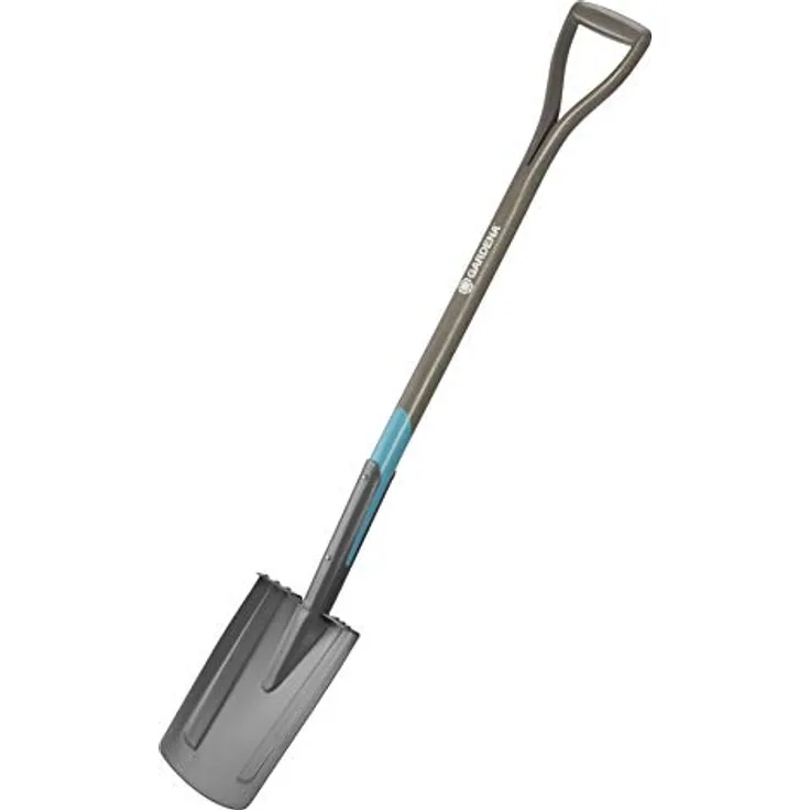 GARDENA NatureLine Spaten: Gartenspaten aus Qualitätsstahl zum Umgraben und Ausheben, sicherer Trittsteg, Stiel aus FSC-Eschenholz, D-Griff (17000-20)