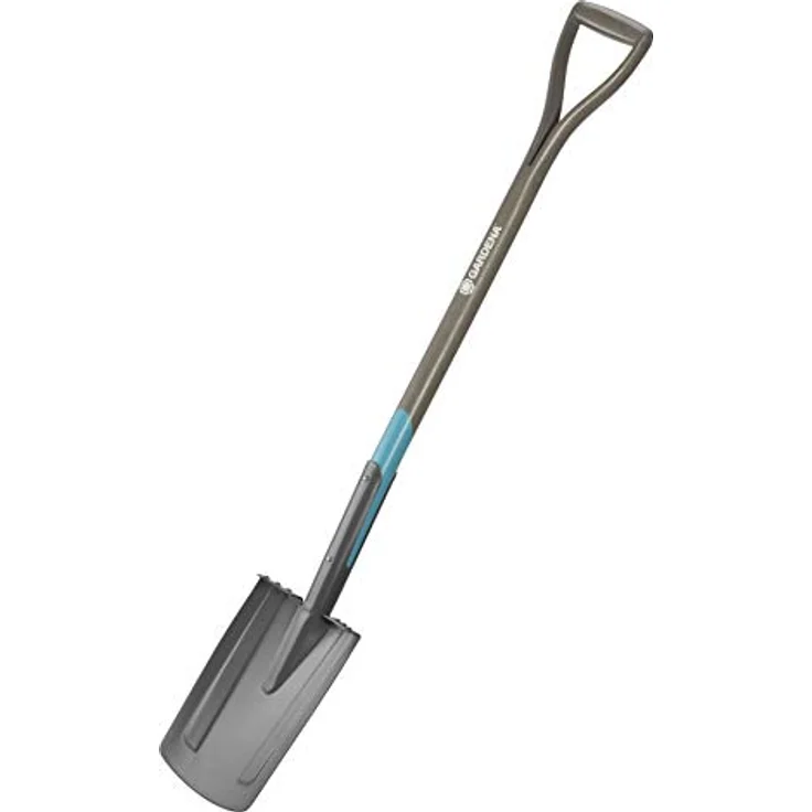 GARDENA NatureLine Spaten: Gartenspaten aus Qualitätsstahl zum Umgraben und Ausheben, sicherer Trittsteg, Stiel aus FSC-Eschenholz, D-Griff (17000-20) – Bild 1
