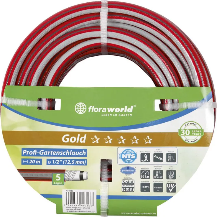 FloraWorld Profi Wasserschlauch 3/425mNTS rot