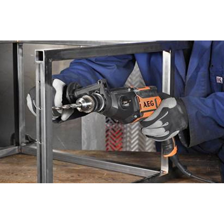 AEG Schlagbohrmaschine, 850 W Motor, Bohrmaschine mit 13 mm Metall-Schnellspannbohrfutter, mit Koffer - SB2E 850 R – Bild 2