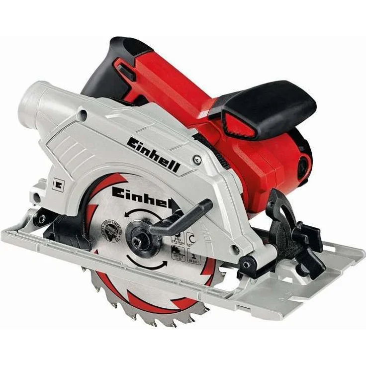 Einhell Handkreissäge TE-CS 165 (1200 W, max. 55 mm, Sägeblatt  165 mm, 24 Zähne, Absaugadapter, Parallelanschlag) – Bild 1