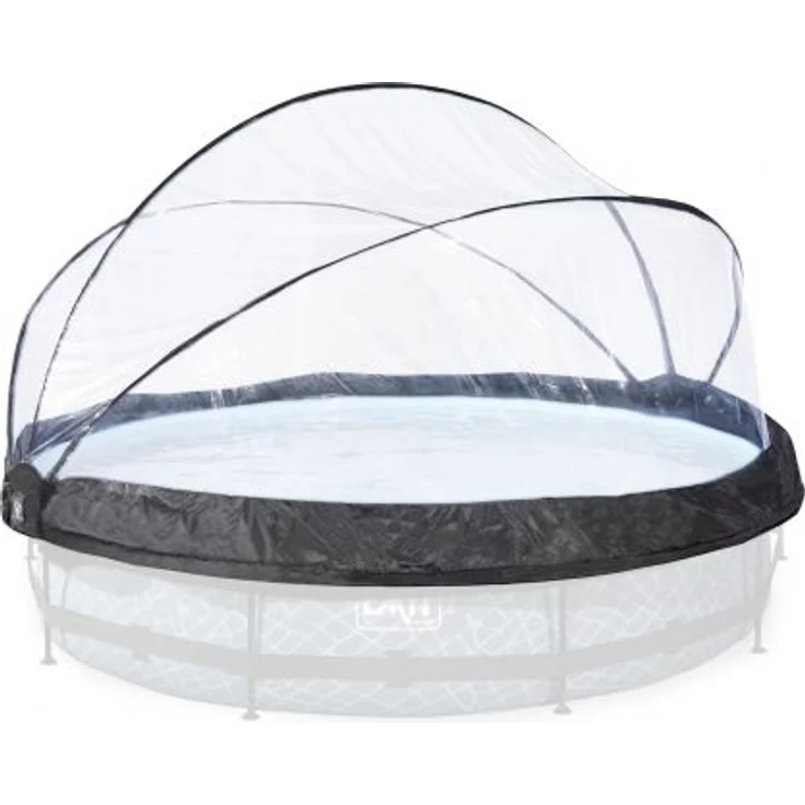 EXIT Swimming Pool Sonnendach, Abdeckhaube Ø 360 cm klappbar, Poolüberdachung 0,16 mm Folienstärke, rund mit Stahlrohr – Bild 1