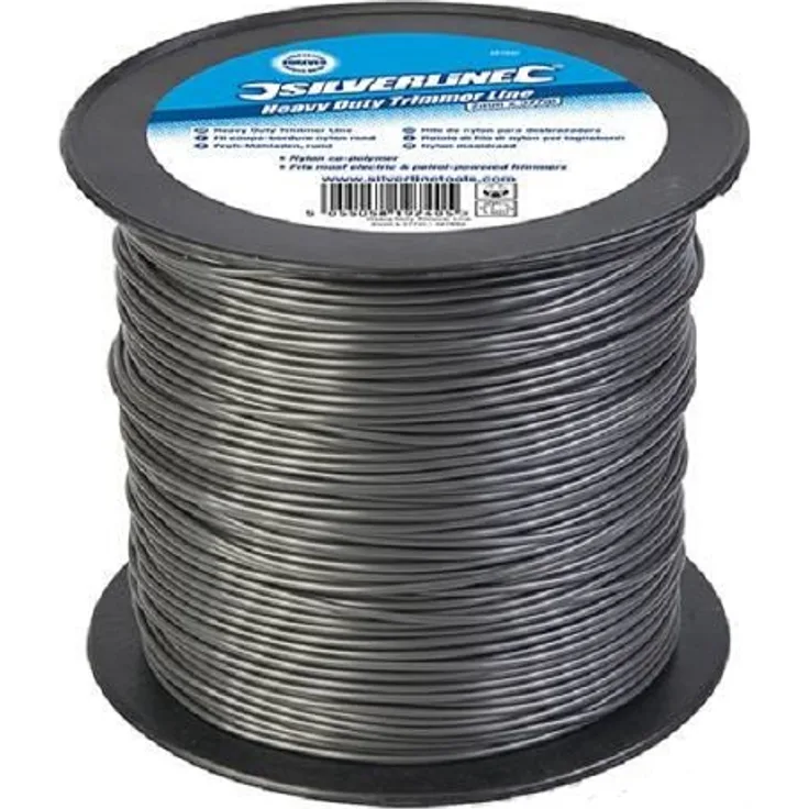 Silverline 427692 Profi-Mähfaden, rund 2 mm x 377 m
