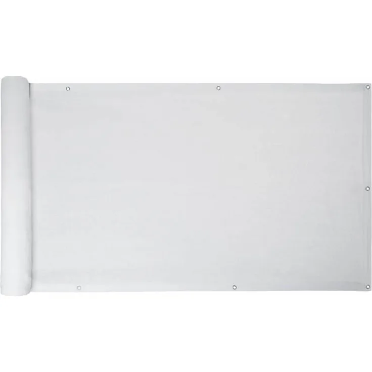 Balkon Sichtschutz Bespannung Terrasse 6 m Balkonverkleidung Sonnen Wind Schutz Weiß 75x600cm