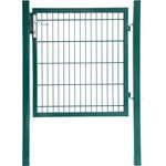 HOME DELUXE Doppelstabmatten Gartentor - grün I Gartenzaun, Zaun I Gartentor - Höhe: 800 mm -