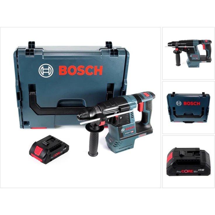 Bosch Professional GBH 18V-26 Akku Bohrhammer 18V 2,6J SDS plus Brushless + 1x Akku 4,0Ah + L-Boxx - ohne Ladegerät