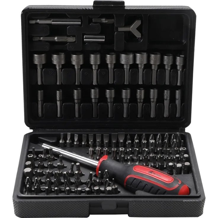 Kraftmann 20101 Universal-Bit-Satz Antrieb Außensechskant 6,3 mm (1-4'') 122-tlg.