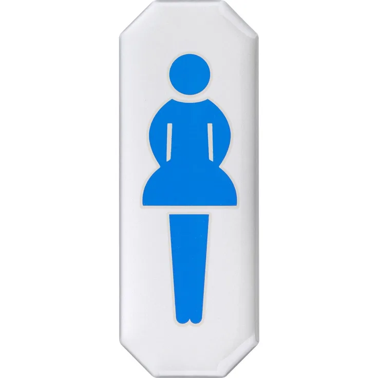 Metafranc Klebeschild Symbol: Damentoilette - 107 x 40 mm - 3D-Effekt - Beschilderung - Infoschild - Türschild - Gewerbekennzeichnung - Gr&stückskennzeichnung - Orientierung - 506350