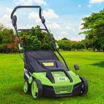 BRAST Vertikutierer Elektro Rasenlüfter 1600 Watt 38cm Arbeitsbreite Kombi Gerät Moosentferner