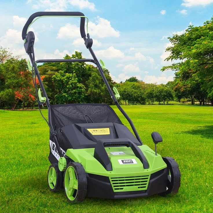 BRAST Vertikutierer Elektro Rasenlüfter 1600 Watt 38cm Arbeitsbreite Kombi Gerät Moosentferner – Bild 1