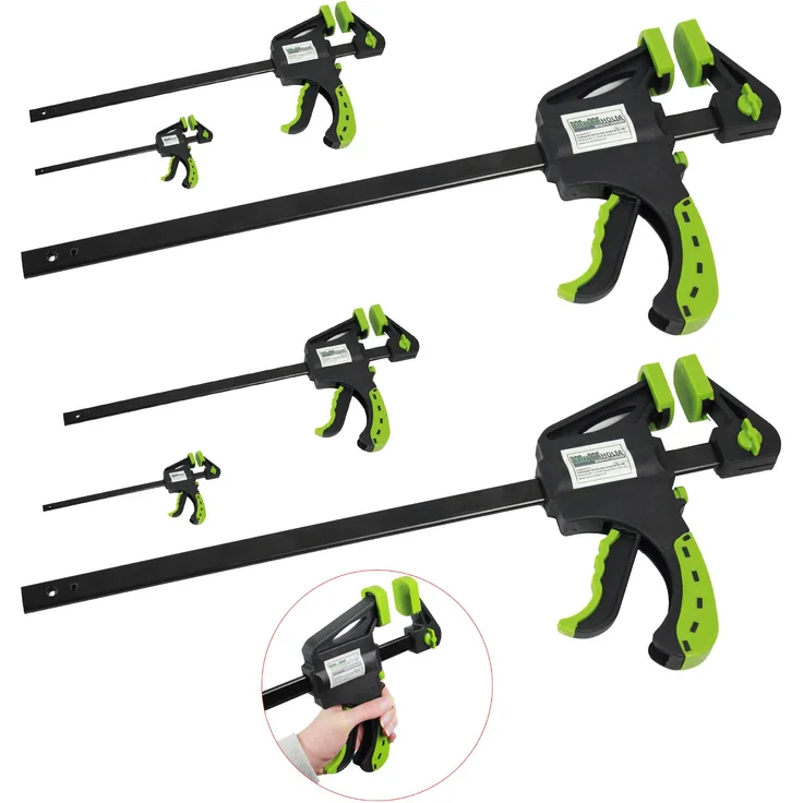 Trutzholm 6x Einhandzwinge Schnellspannzwinge Schraubzwinge Spanner Set bis 60x300 mm 3 Größen