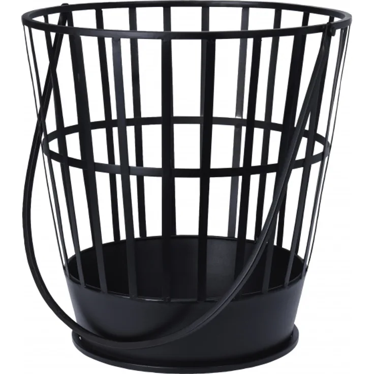 Feuerkorb mit Griff 38 cm schwarz