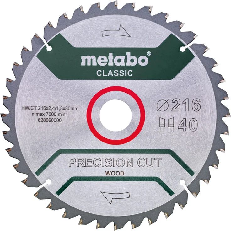 Metabo Kreissägeblatt Precision cut classic 216 x 2,4 x 30 mm (6.28060.00) – Bild 2