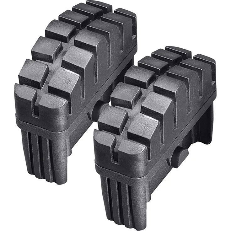 Hailo Fuß-Set in schwarz für 85x25mm Holm