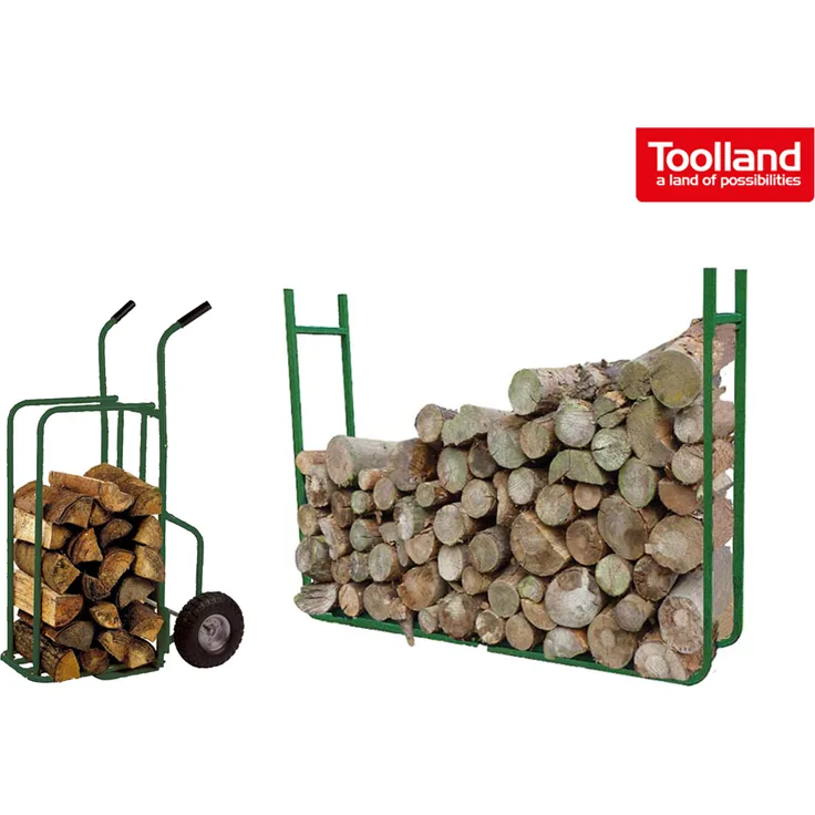 Holzablage, Holzstapel Regal, Brennholz Stapelhilfe & Sackkarre bis max. 250 kg
