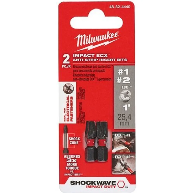 Milwaukee 48–32–4440 Insertbit ECX 1/4 HEX, 2 Stück