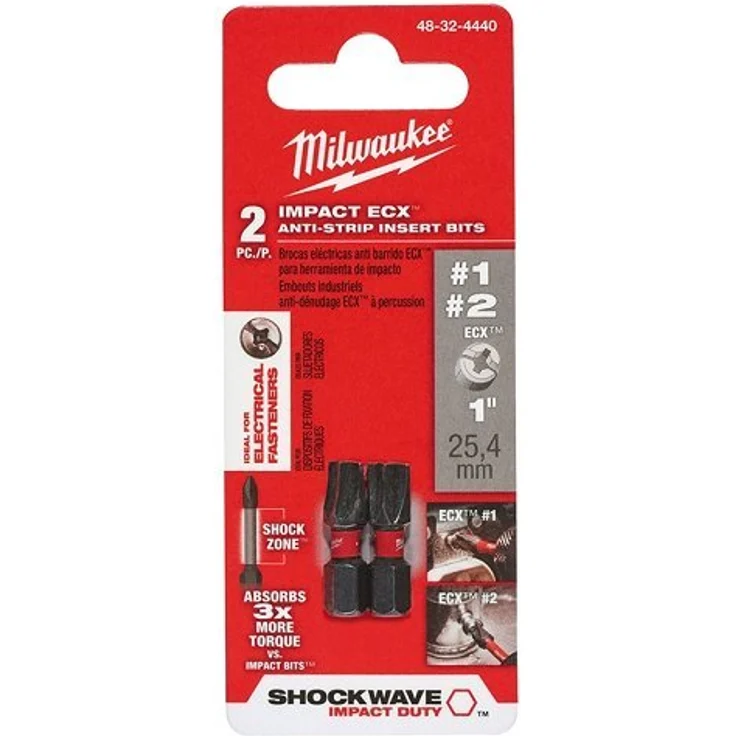 Milwaukee 48–32–4440 Insertbit ECX 1/4 HEX, 2 Stück