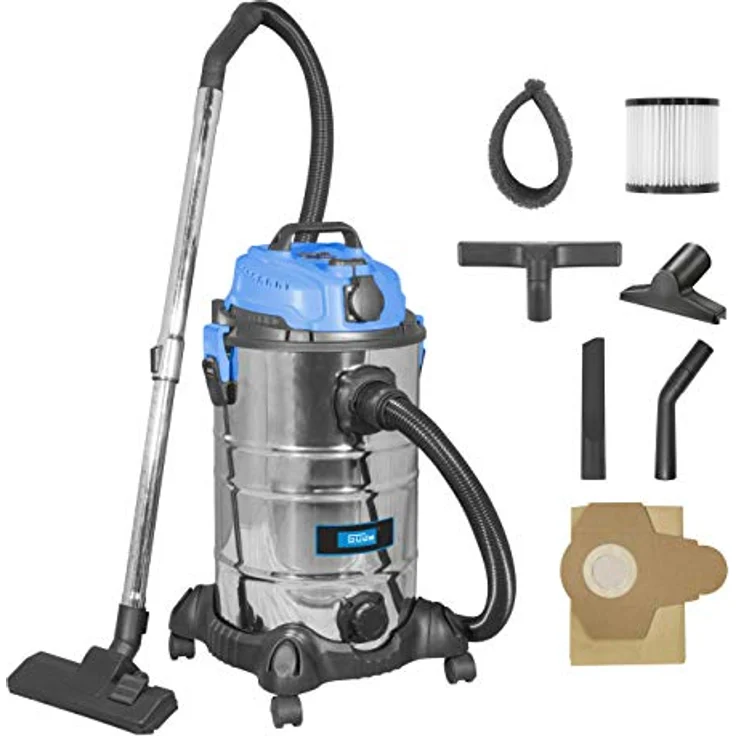 Güde 17002 30 L NASS-TROCKENSAUGER GNTS 30L, Blau, Silver – Bild 1