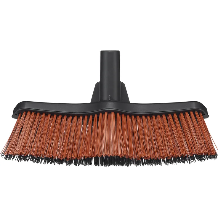 Fiskars Allzweckbesen-Kopf mit Powerclean-Borsten, Breite: 37,5 cm, M, Kunststoff, Schwarz, Solid, 1025930