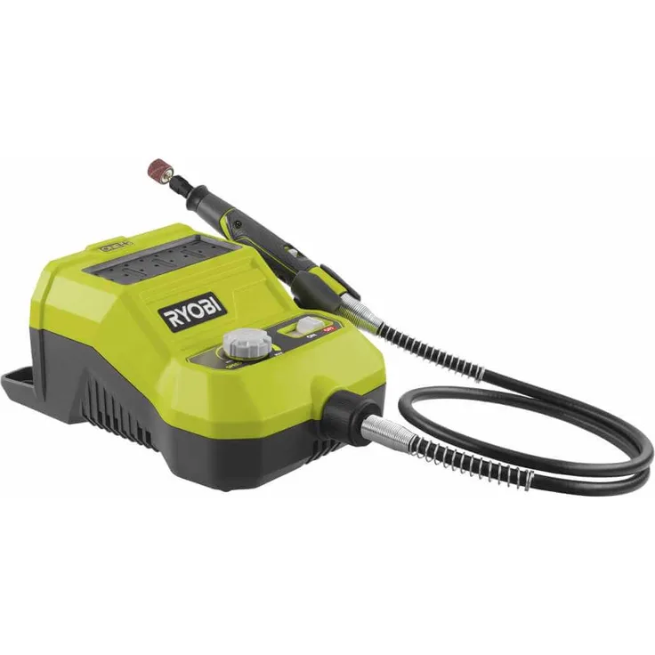 Ryobi 5133004366 Rotationswerkzeug 18 V, 33 teiliges Zubehörset, 90 cm Kabellänge, Wandaufhängung, ohne Akku R18RT-0