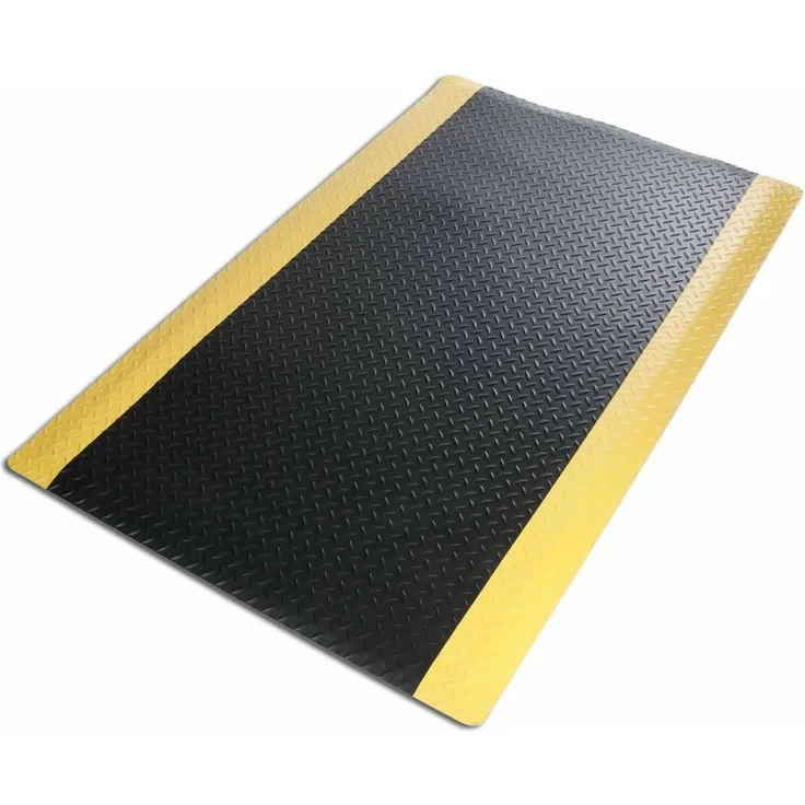 Anti-Ermüdungsmatte HeavyDuty Diamond schwarz-gelb 90 x 150 cm