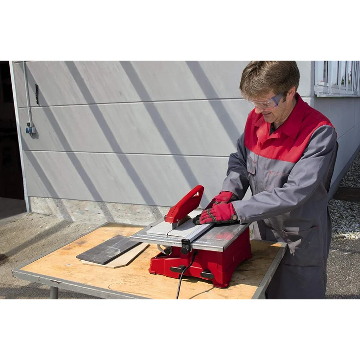 Einhell Fliesenschneidmaschine TC-TC 800 (800 W, 2.950 min-1, neigbarer Edelstahltisch mit Winkelskala, verstellbarer Winkelanschlag, Parallelanschlag mit Skala, inkl. Diamanttrennscheibe Ø 180) – Bild 5