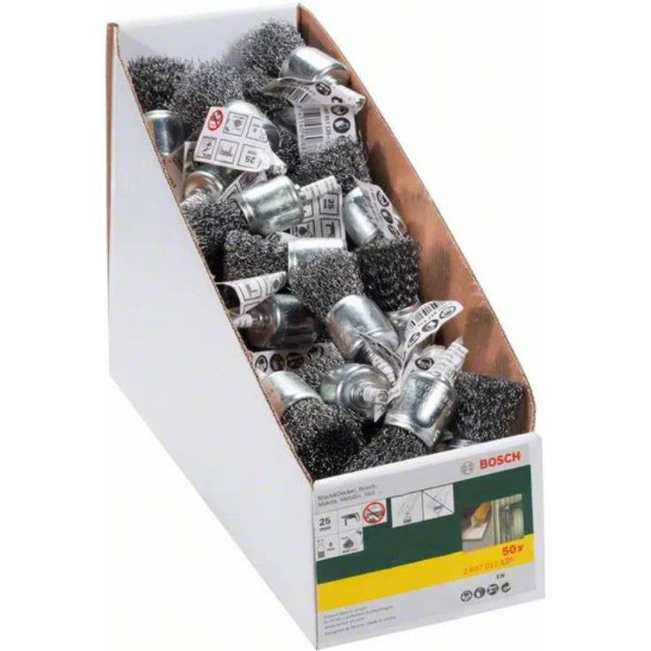 Bosch Pinselbürste für Bohrmaschinen, gewellter Draht, Ø 25 mm, 2607017125 – Bild 1