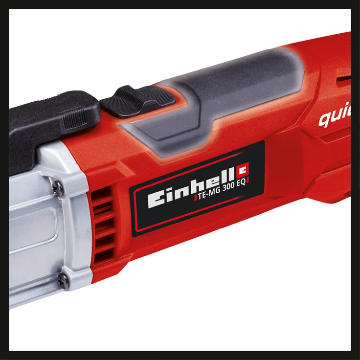 Einhell Multifunktionswerkzeug TE-MG 300 EQ Kit 300 W, max. 11000-20000 min-1, 12-fache Werkzeugaufnahme, inkl. Schleifplatte, 6x Schleifpapier, Schaber, versch. Tauch- und Segmentsägeblätter, Raspel – Bild 7