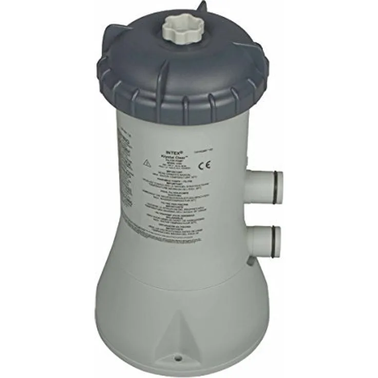 Intex 28604GS Kartuschenfilteranlage Typ ECO 2270GS, TÜV/GS, grau, 2.271 l/h /55 W/230/12 V