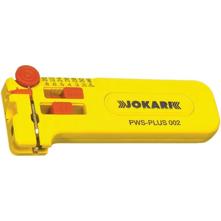 Jokari 40025 Mini-Präzisions-Abisolierwerkzeug PWS-Plus 002 zum Entmanteln von Leitern und Litzen AWG 30 bis 20-0,25-0,80 mm Ø