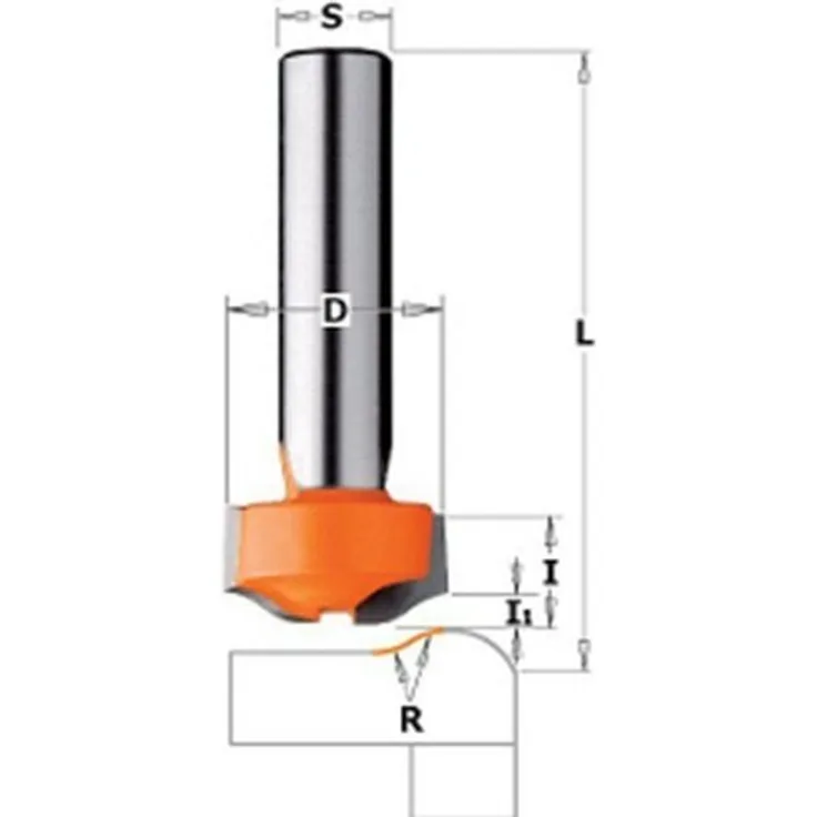 CMT Orange Tools für corian. 981.501.11  FRESA X BORDO SALVAGOCCIA HW S 12 D 25.4 x 12.7 R 7.93