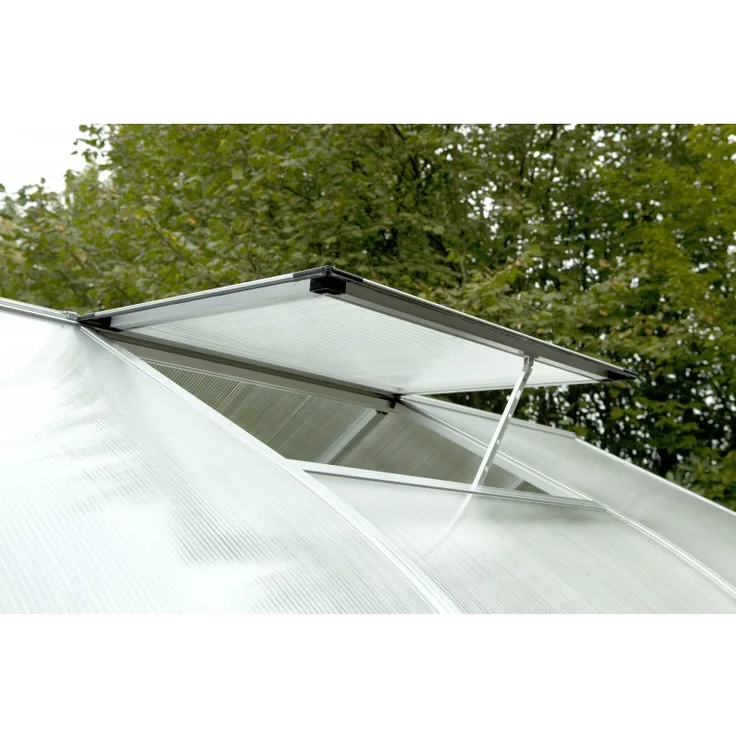 Dachfenster für KGT-Gewächshäuser mit 10 mm Verglasungsstärke Alu blank