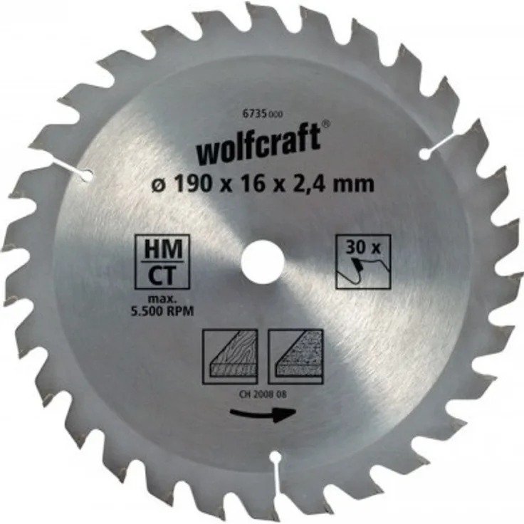 Wolfcraft 6734000 Kreissägeblatt, silber