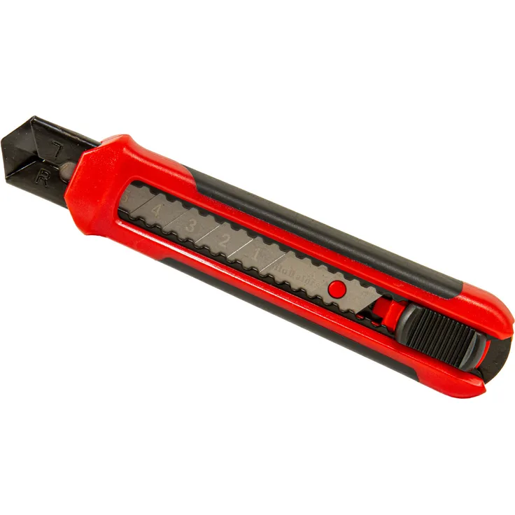 Hultafors SRP 18A Cuttermesser, 18 mm Abbrechklinge, Auto-Lock Taste, 3 Ersatzklingen