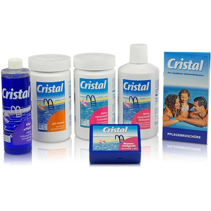 Cristal Poolpflege-SET Sauerstoff 4,1 kg - Wasserpflege Starter Set – Bild 1