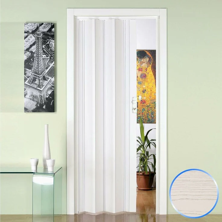 Innenraum Falttür in PVC Kiefer Weiß 88,5x214 cm mod. Luciana – Bild 1