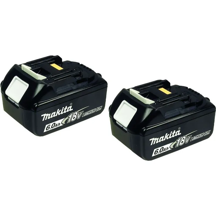 Makita BL1860B Akku Li-Ion 18V LXT 6 Ah 2 x Akku mit Ladestandsanzeige, ohne Ladegerät