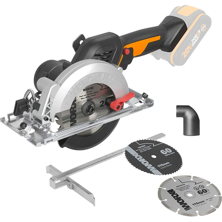 WORX WX531.9 Akku Handkreissäge 20V ? Schneidet mühelos Holz, Metall, Fliesen & Plastik ? Bürstenlose Kreissäge für exakte, gerade Schnitte ? Ohne Akku & Ladegerät – Bild 1