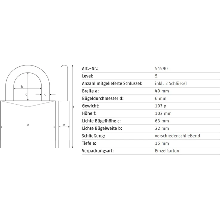 Abus 64TI-40HB63 Titalium – Bild 2
