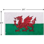 SHATCHI 11606 Große Walisischer Drache Nationalflaggen Sportveranstaltungen Pub BBQ Banner Tischdecke Fußball-Rugby 2019 WM Dekorationen, Mehrfarbig