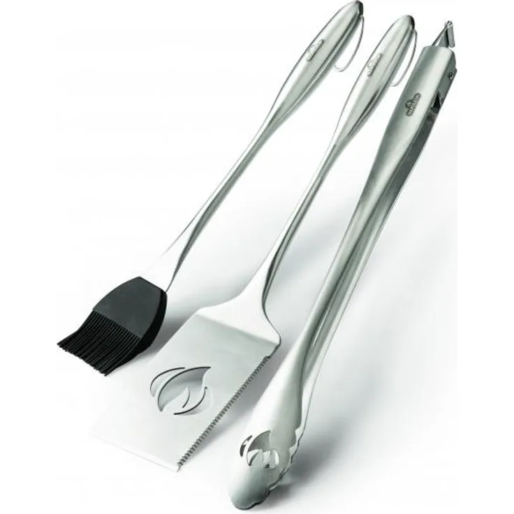 Napoleon 70034 Commercial Grillbesteckset Grillwerkzeug, Edelstahl, 3 Stück
