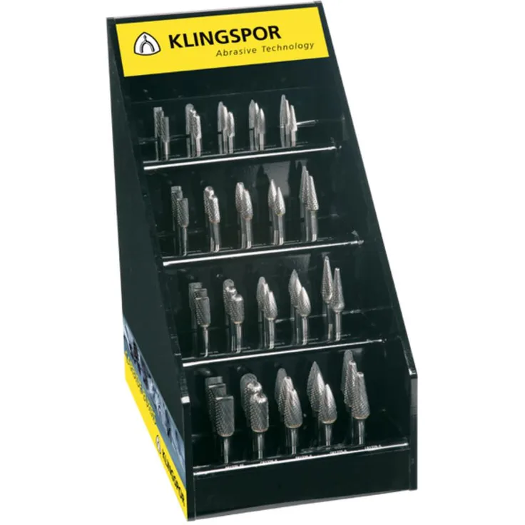 Klingspor Hartmetall-Fräser HF 100 - Set-Display, 40-tlg. Verzahnung: 6