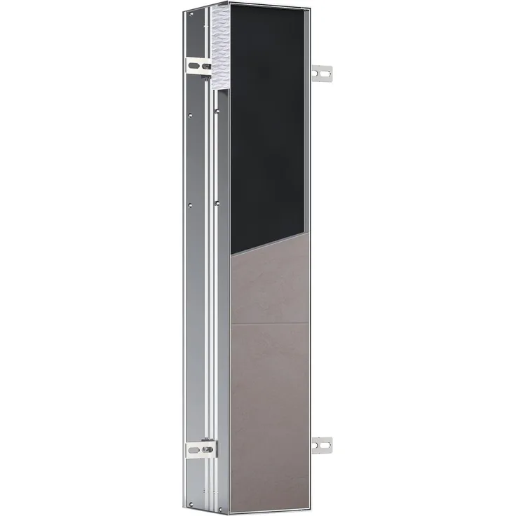EMCO WC-Modul plus ASIS Unterputz, 803 x 154 mm, Türanschlag rechts Aluminium