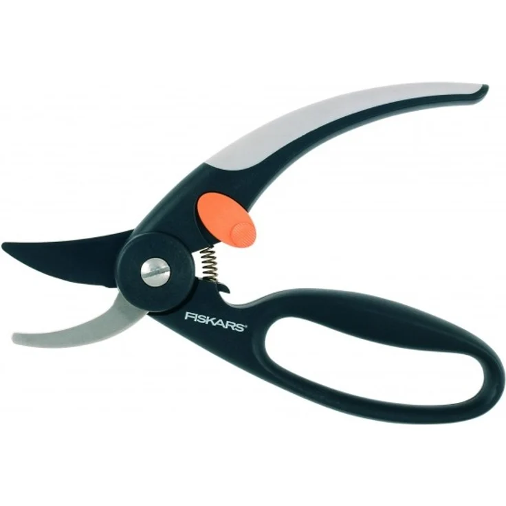 Fiskars Bypass-Gartenschere für frische Äste und Zweige, Antihaftbeschichtet, Hochwertige Stahl-Klingen, Länge 21 cm, Schwarz-Orange, Elegance, P44, 1001534 mittelgroß – Bild 1
