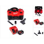 Milwaukee M18 VC2-401 FC 18 V Akku-Nass-_Trockensauger + Milwaukee M18 B4 Akku 18 V _ 4,0 Ah + Milwaukee M12-18FC Universal Akku Schnell Ladegerät