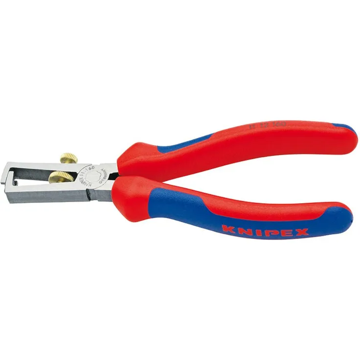 KNIPEX 11 12 160 Abisolierzange schwarz atramentiert mit Mehrkomponenten-Hüllen 160 mm