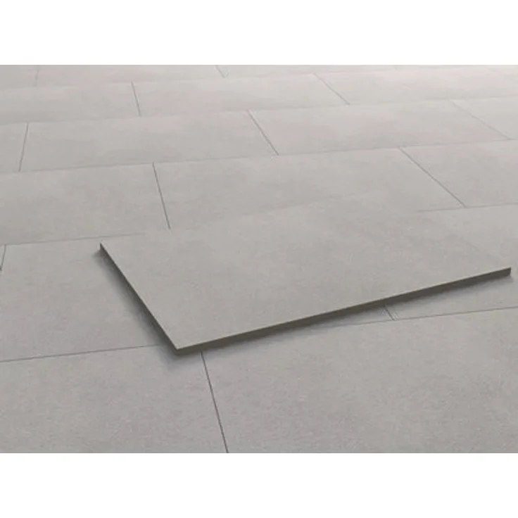 Terrassenplatte Feinsteinzeug Streetline Grau 60 cm x 90 cm x 2 cm