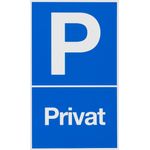 Metafranc Hinweisschild ''P-Privat'' - 250 x 150 mm - Beschilderung - Infoschild - Verbotsschild - Halteverbot - Parkverbot - Grundstückskennzeichnung - Gewerbekennzeichnung - 500180