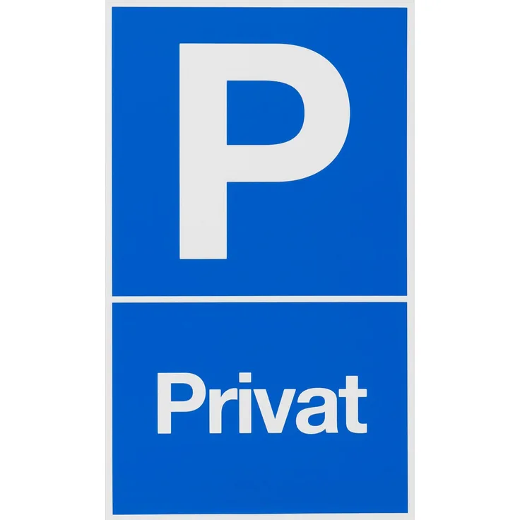 Metafranc Hinweisschild ''P-Privat'' - 250 x 150 mm - Beschilderung - Infoschild - Verbotsschild - Halteverbot - Parkverbot - Grundstückskennzeichnung - Gewerbekennzeichnung - 500180