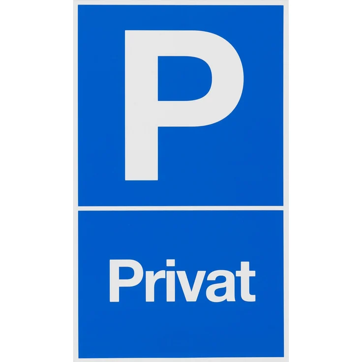 Metafranc Hinweisschild ''P-Privat'' - 250 x 150 mm - Beschilderung - Infoschild - Verbotsschild - Halteverbot - Parkverbot - Grundstückskennzeichnung - Gewerbekennzeichnung - 500180 – Bild 1